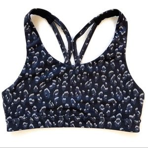 Old Navy Active sports bra leopard black and grey
